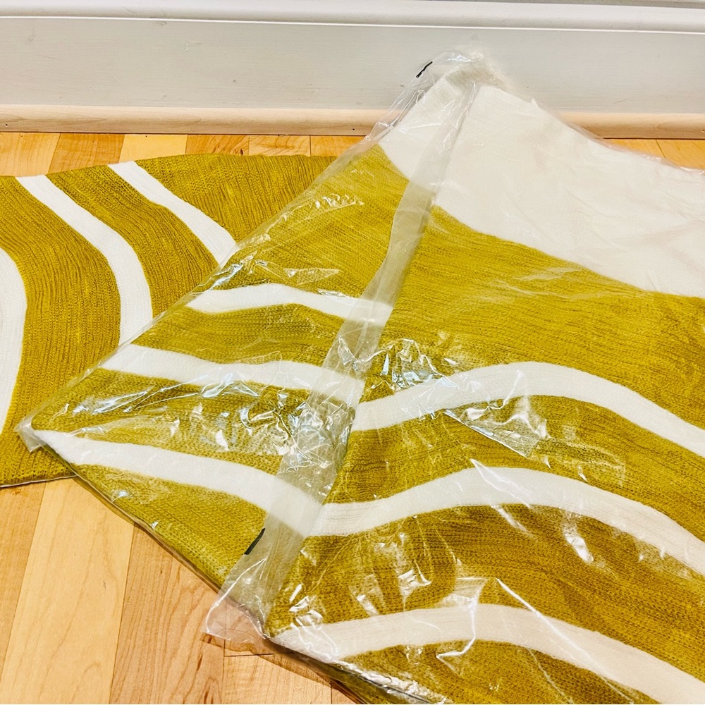 West Elm 20x10 gold accent modern pillow cover BRAND NEW set of three